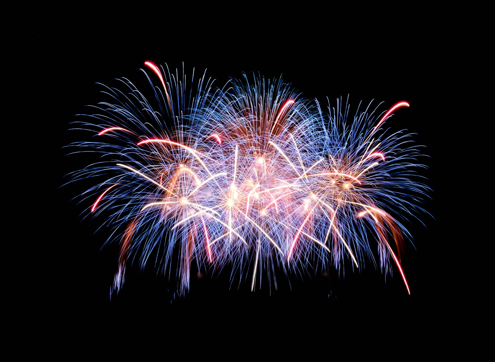 Curtain-call fireworks at the annual show